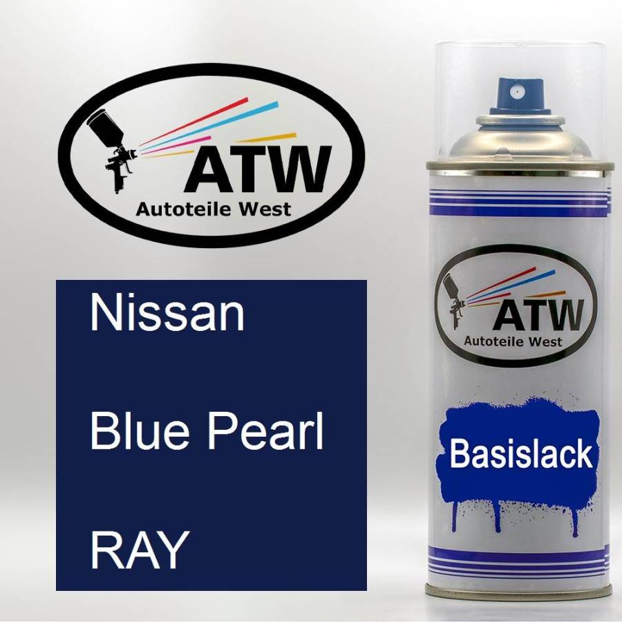 Nissan, Blue Pearl, RAY: 400ml Sprühdose, von ATW Autoteile West.